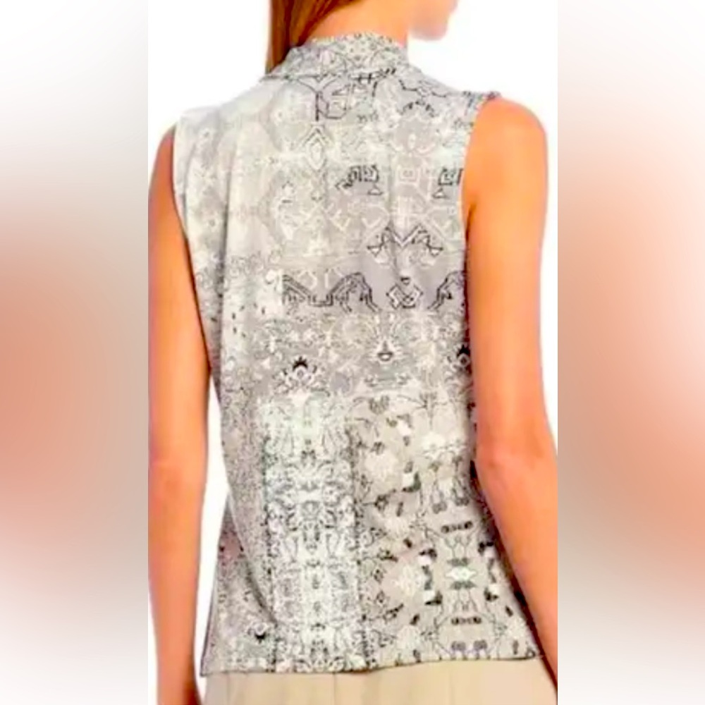 Calvin Klein Gray Asymmetrical Sleeveless Tank Top - Picture 2 of 4